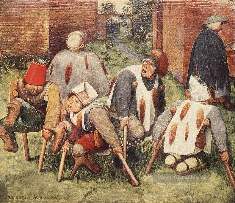 die Beggars Flämisch Renaissance Bauer Pieter Bruegel der Ältere Ölgemälde